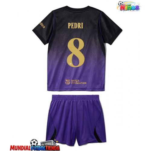 Camiseta Barcelona Pedri Gonzalez #8 Segunda Equipación Replica 2026-27 para niños mangas cortas (+ Pantalones cortos)